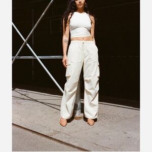 Rewash Women's Cream Cargo Pants